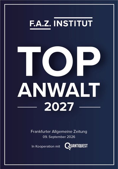 Auszeichnung F.A.Z.-Institut Top Anwalt